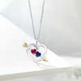 thumbnail image 4 of Gem Stone King 1.14 Ct Red Created Ruby Blue Created Sapphire 925 Silver and 10K Yellow GH Gold Lab Grown Diamond Pendant, 4 of 4