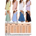 thumbnail image 2 of LUXUR Robes Courtes Mini pour Femmes Tunique Robe T-Shirt Robe d'Été à Volants Dentelle Cousue Blanche TG, 2 of 2
