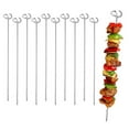 Kabob Skewers Flat Metal Stainless Steel BBQ Barbecue Skewer Wide Reusable Grill