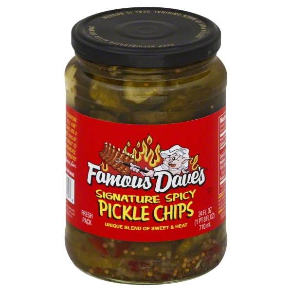 Famous Dave's Signature Spicy Pickle Chips, 24 fl oz