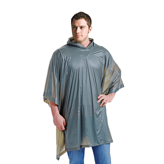 Coghlan's Vinyl Rain Poncho: Olive Drab Color Lightweight, Waterproof, Reusable, Hooded Raincoat for Adults, Versatile Rain Gear for Men & Women, For Camping, Outdoor Activities and Travel