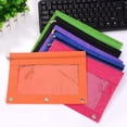 thumbnail image 2 of Binder Fabric Pencil Pouch 3 Rings with Clear Window for School Classroom Organizers 8 Pack (Multicolor), 2 of 6