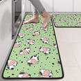 thumbnail image 2 of Kitchen Rugs Sets Of 2,Green Cow Dot Pattern Anti Fatigue Kitchen Mat Rugs Non Slip Washable,Decorative Kitchen Floor Mats for Kitchen,Sink,Laundry,17"x47"+17"x47", 2 of 5