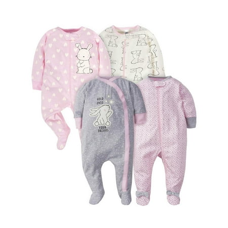 gerber pajamas sleep pack play baby cuffs mitten zip dialog displays option button additional opens zoom walmart
