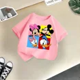 thumbnail image 2 of Camisetas de algodón con estampado de Mickey de Disney de manga corta de verano para niños, camisetas casuales de moda para niños y niñas, ropa adorable y linda para niños, 2 of 5