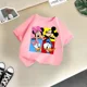 thumbnail image 2 of Camisetas de algodón con estampado de Mickey de Disney de manga corta de verano para niños, camisetas casuales de moda para niños y niñas, ropa adorable y linda para niños, 2 of 5