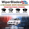 thumbnail image 2 of 2009 Volkswagen Rabbit Beam Wiper Blades Wipers w/2yr Warranty (Set of 2) (WiperBladesUSA), 2 of 5