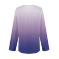 thumbnail image 5 of Womens Tops Women's Fashion Casual Gradient Printed V-Neck Long Sleeve Button T-Shirt Top, 5 of 5