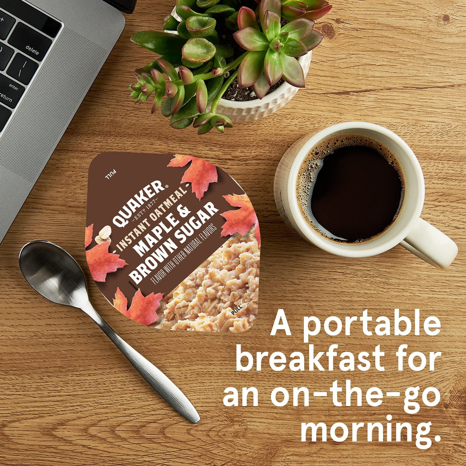 (12 pack) Quaker Protein Maple & Brown Sugar Flavored Protein Instant Oatmeal 2.11 oz Cup