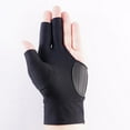 thumbnail image 5 of Gloves Billiard 3 Left Three Finger Hand Open Pool Black Glove Cue, 5 of 10