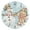 Gold, variant on Snowman Gingerbread Man Christmas Round Wall Clock Silent Analog Battery Operated Gold Pointer Home Decor 9.84" Diameter