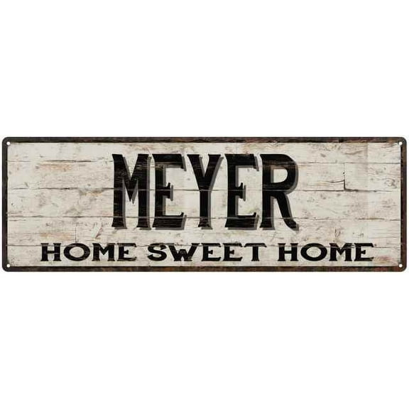 MEYER Rustic Home Sweet Home Sign Gift 6x18 Metal Decor 106180084163