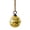 Antique Gold, variant on Vintage Metal Christmas Bell Ornament, 4.7 x 3.5 Inch Jute Rope Hanging Bell With Cutout Merry Christmas Script, Holiday Decor For Tree Door And Wreath, Antique Gold