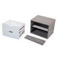 thumbnail image 5 of DUOSONG Set Of 2 Bedside Table With Two Drawer Storage Design For Living Room Sofa - Gray Grey Particle Board Furniture Bedroom Furniture Nightstands, 5 of 11