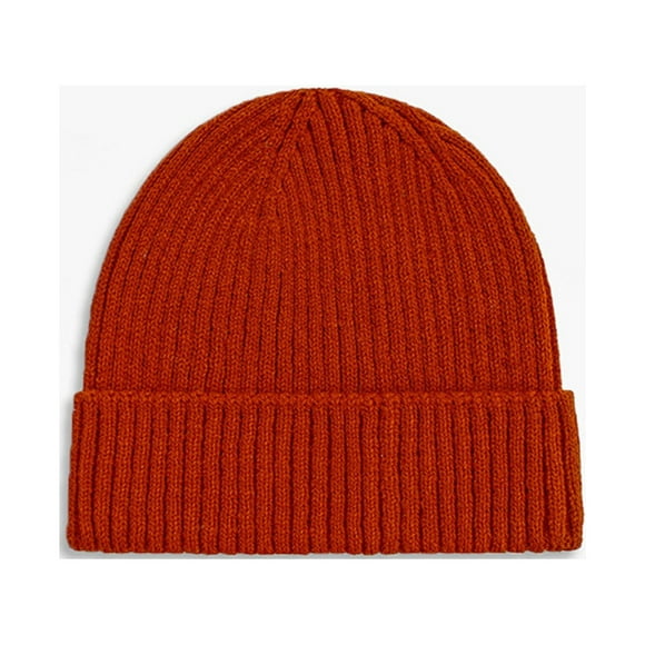 1PC Hat Red Polyester Hot Soft Yarn Custom Plain Cuff Knit Winter Hat