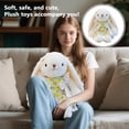 thumbnail image 4 of 17.72 Inch Easter Bunny Stuffed Animals with Clothes & Bow, Safe Material Soft Washable Stuffed Bunny, Cute Plush Toy Rabbit Easter Decoration Birthday Gift, 4 of 11