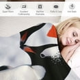 thumbnail image 3 of Orinice Penguins Kissing Heart Warm Lightweight Blanket Soft Fleece Blankets All Seasons Decor Gift Blanket 40x50in, 3 of 6