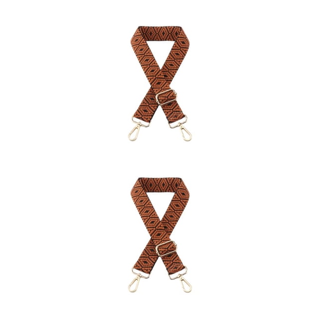 Bolso de mano Qarigey para mujer con cinturón ancho y bandolera ajustable Marrón Botón dorado claro 2piezas