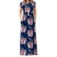 thumbnail image 1 of Vestido suelto de manga corta para mujer (vestido informal largo con bolsillos), 1 of 5