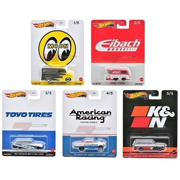 Hot Wheels 2023 Premium Pop Culture "Speed Graphics" 1:64 Diecast Cars, Set of 5 Cars