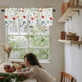 thumbnail image 5 of Rustic Pressed Floral Valances for Windows Farmhouse Kitchen Curtains Valances Rod Pocket Valance Curtains for Kitchen Windows Vintage Multicolor Leaves Floral Window Valances for Bathroom 42"x12", 5 of 6