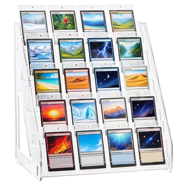 Soporte para exhibición de cartas coleccionables DEEIF acrílico de 5 niveles, 12 pulgadas