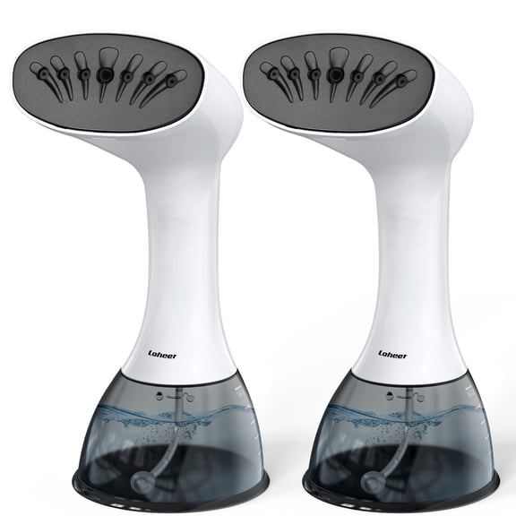 2pack Steamer for Clothes, 1350W Portable Handheld Garment Steamer, 400ml Water Tank, White/Black
