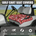 thumbnail image 3 of Yuyamidu Santa Claus Golf Cart Seat Covers Candy Canes Golf Cart Seat Towel with Pockets Fits for Club Car and More 2 Person Seats Golf Carts, Red Christmas Decor, 3 of 7