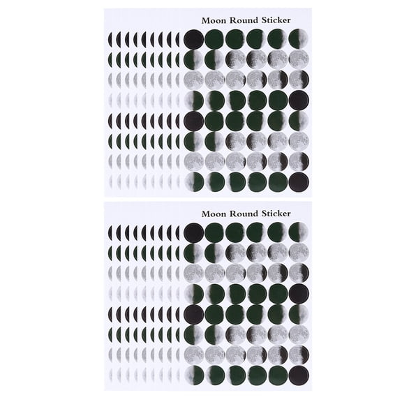 MERRYHAPY Assorted Colorful Moon Print Scrapbook Stickers for Journals, Crafts, and Decorative Seals