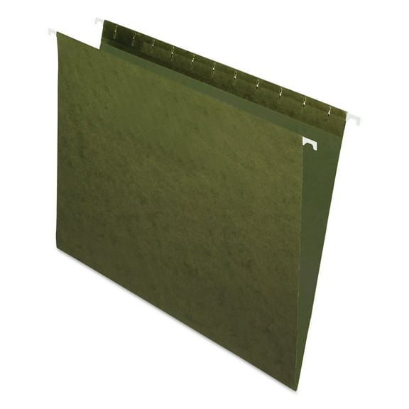 Pendaflex Standard Green Hanging Folders, Letter Size, Straight Tab, Standard Green, 25/Box (81600)