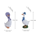 thumbnail image 7 of Couple Porch Goose Statue, 2 Pack 8" Tall Animal Goose Figurine for Patio, Balcony, Front Door Decor, Outdoor Lawn Garden Decoration, Gift for Women Men, 7 of 7