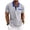 Gray, variant on Mens T-Shirts Waffle-Weave Color-Blocked Pocketed Half-Buttoned Collared Short-Sleeve Shirt,Sizes S-3XL
