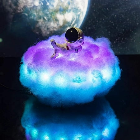 

LED Colorful Cloud Astronaut Light LED Galaxy Cloud Light 3D Rainbow Effect Colorful Night Light with Remote Control Children 12 Color Fairy Lights Gift for Birthday