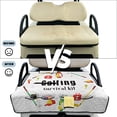 thumbnail image 6 of COEQINE Golf Cart Seat Protector with Fold Design & Carry Handle, Quilted Universal Fit 51.2x30.3 Inch for EZGO/Yamaha/Club Car 2-Seaters, 4-Pocket Storage, White Golf Pattern, 6 of 8
