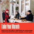 thumbnail image 3 of Westinghouse Gazebo Patio Heater, Auto Shut Off Overheat Protection, Adjustable Heat Output - Gray, 3 of 9