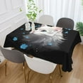 thumbnail image 5 of JSTEL White Cat Table Cloth Rectangle 60 x 108 Inch Tablecloth Anti Wrinkle Table Cover for Dining Kitchen Parties, 5 of 6