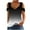 Black, variant on fatyb Cold Shoulder Womens Gradient Tops V Neck Short Sleeve Blouses Loose Basic Tees Summer Casual Shirts
