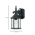 thumbnail image 5 of Designers Fountain 2961-BK Devonshire 6-1/4" 1 Light Cast Outdoor Wall Lantern i, 5 of 7