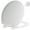 white, variant on Angol Shiold Wood Toilet Seat with Non-Slip Adjustable Hinges, Quiet-Close ( White, Round 16.5'' )