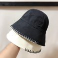 thumbnail image 2 of CoCopeaunts Men Bucket Hat Line Edge Brim Fisherman Hat Solid Color Black Bucket Cap Women Summer Sun Protector Basin Hat, 2 of 8