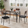 thumbnail image 4 of Costway 5 PCS Dining Table Set, Kitchen Table & 4 Armless Chairs with Upholstered Seat, 4 of 10