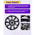 thumbnail image 2 of 4PCS/Set,16" Universal Wheel Rim Cover Hubcaps,Snap on Car Truck SUV,Silver Lacquer & Black Lacquer, 2 of 7