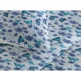 thumbnail image 3 of Ambesonne Forest Quilted Bedspread Set 3 Pcs, Realistic Butterfly Floral, Twin, Pale Lavender Aqua, 3 of 4