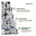 thumbnail image 4 of Arbol de Navidad Pino Navideño Frondoso Esquimal Nevado, 1.50m 600 Ramas, 4 of 6