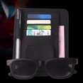 thumbnail image 4 of Visera Almacenamiento Sombrilla Funda Billetera Cuero PU Estuche de almacenamiento Gafas Tarjetas Organizador Clips Soporte Abanopi Almacenamiento de visera, 4 of 6