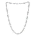 thumbnail image 5 of JewelStop Sterling Silver Polished Finish 9.3mm 8.5" Flat Miami Cuban Chain Necklace Bracelet, Lobster Clasp - 22",24", 5 of 6