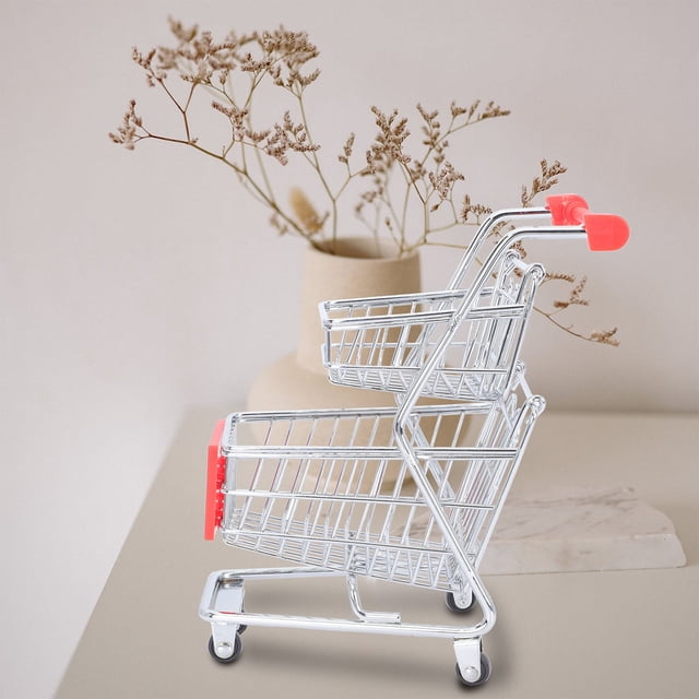 UPGRATOR Chariot Mini Chariot Panier de Rangement Rouge ABS pour Moderne 1 Ensemble