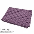 thumbnail image 5 of Purple Floor Pillow Lounger Cover, Victorian Romantic Damasked Floral Oriental Swirl Pattern Art Image, Nap Mat Printed Fabric Case for 5 Pillows, 88" x 36", Plum and Pale Pink, by Ambesonne, 5 of 5