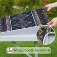 thumbnail image 6 of Elastic Hem Floral Print Square Table Cover 34x34 Inch for Casual Dining Kitchen Nook and Patio Decor, 6 of 6