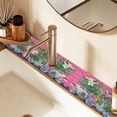 thumbnail image 2 of Yayeee Faucet Mat for Kitchen Sink 14.7" Diatomite Long Splash Guard Pad, White Vibrant Flowers, 2 Pack, 2 of 7